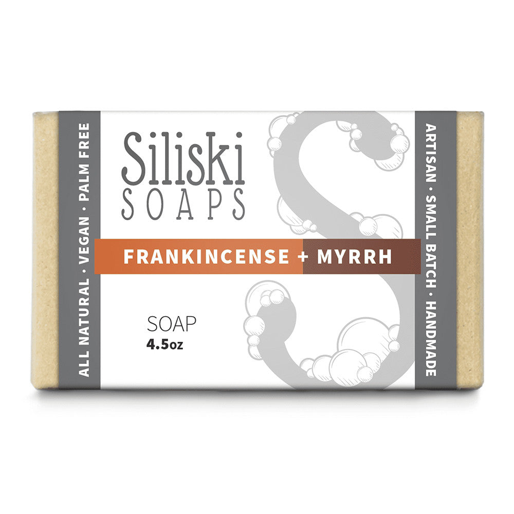 Siliski Soaps Simple Skincare Bath Soap, Frankincense And Myrrh, 4.5 Oz